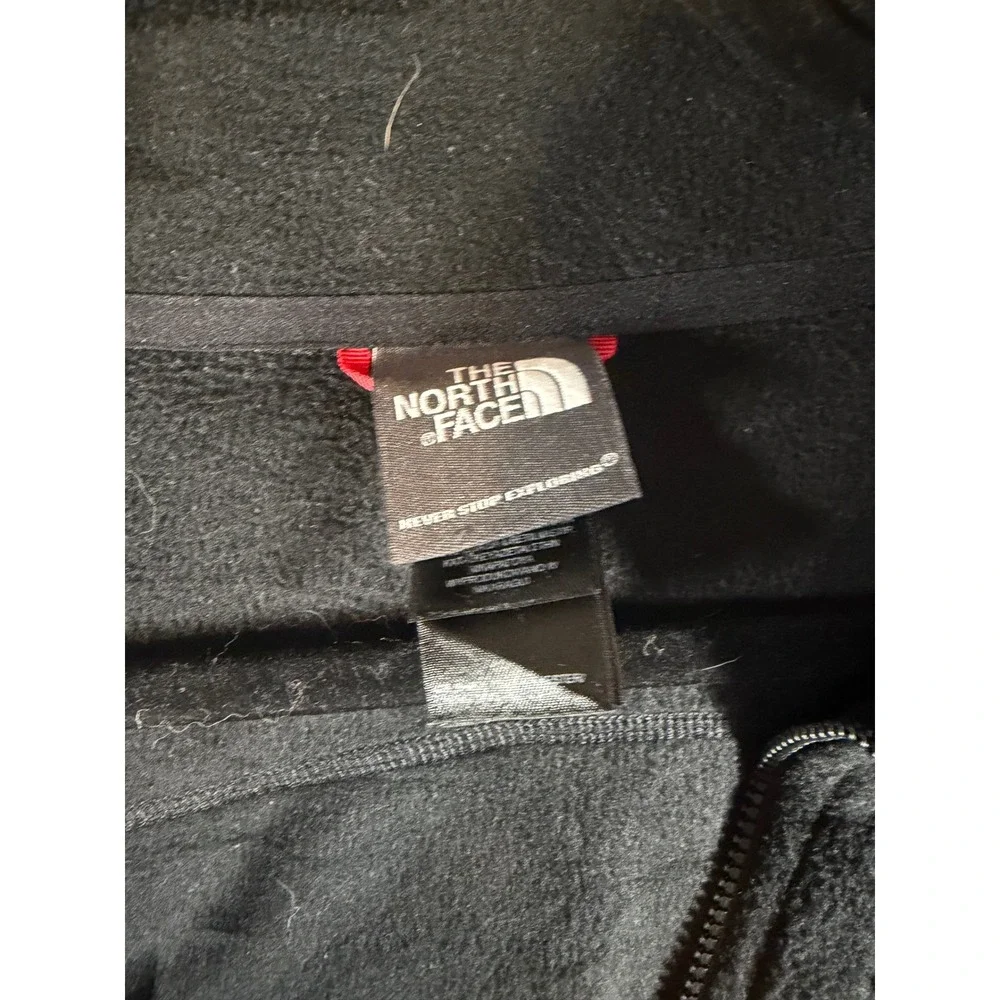 The North Face Fleece Jacket Mens XXL Black Full Zip Chest Pocket T93L7X